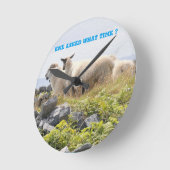 Quirky Design - Schapen in een veld Ronde Klok (Hoek)