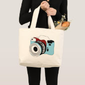 Quirky digitale camera illustratie grote tote bag (Voorkant (product))
