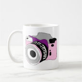 Quirky digitale camera illustratie koffiemok (Links)