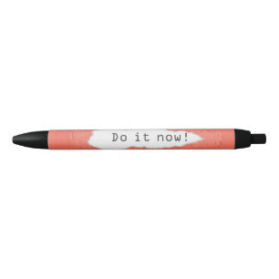 Quirky doe het nu Motivatie Citaat Zwarte Inkt Pen