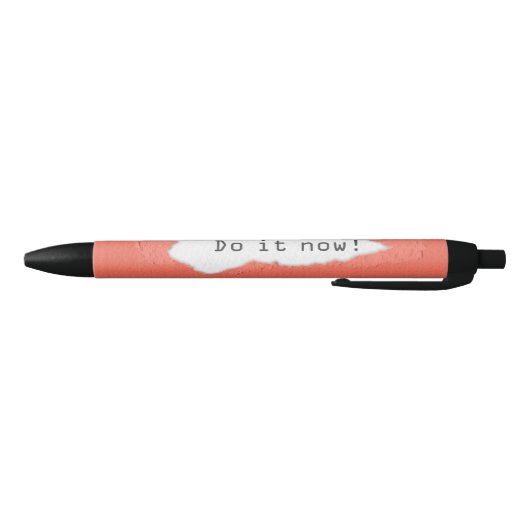 Quirky doe het nu Motivatie Citaat Zwarte Inkt Pen (Bodem)