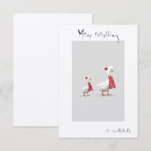 Quirky doles bedankkaart (Voorkant / Achterkant)