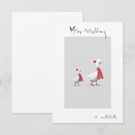 Quirky doles bedankkaart (Voorkant / Achterkant)