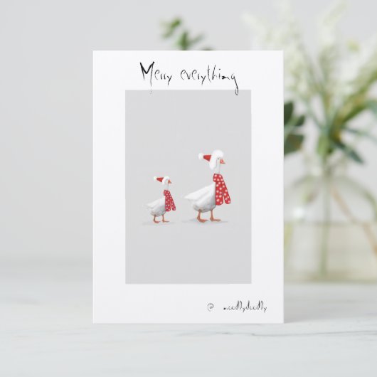 Quirky doles bedankkaart (Staand voorkant)