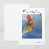 Quirky doles bedankkaart (Voorkant / Achterkant)