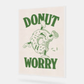 Quirky Donut Worry Poster – Green Donut Character (Hoek)