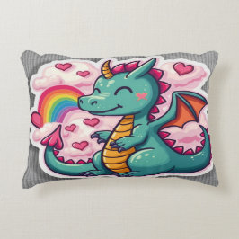 Quirky Dragon Delight Pillow Hoesje Accent Kussen