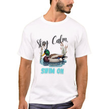 Quirky Duck Zwemmen Graphic T-shirt - Leuk en spee
