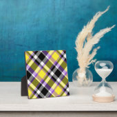 Quirky Eclectische Boho Nonbinary Plaid Pride Vlag Fotoplaat (Insitu)