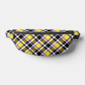 Quirky Eclectische Boho Nonbinary Plaid Pride Vlag Heuptasje (Liggend)