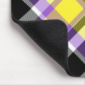 Quirky Eclectische Boho Nonbinary Plaid Pride Vlag Muismat (Hoek)