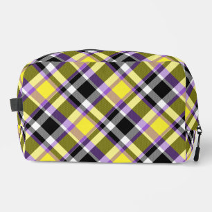 Quirky Eclectische Boho Nonbinary Plaid Pride Vlag Toilettasje