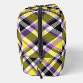 Quirky Eclectische Boho Nonbinary Plaid Pride Vlag Toilettasje (Rechts)