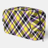 Quirky Eclectische Boho Nonbinary Plaid Pride Vlag Toilettasje (Rechterhoek)