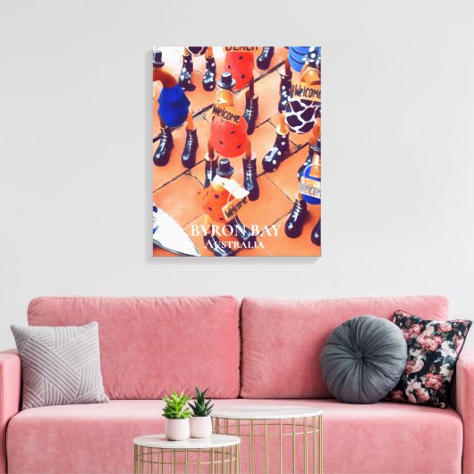 Quirky eenden in Byron Bay Australië — reisafdruk Canvas Afdruk (Insitu (Woonkamer))