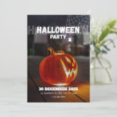 Quirky Euro-Chic Halloween Party Invitation Kaart (Staand voorkant)