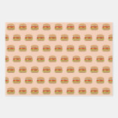 Quirky Fast Food Burger Pizza en Hot Dog Patronen Inpakpapier Vel (Voorkant)