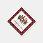 Quirky festive chickens editable personalized name servet (Hoek)
