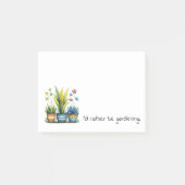 Quirky Flower Pots I'd Rather Be Gardening Post-it® Notes (Voorkant)