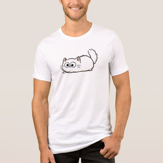 Quirky Fluffy Tail Cat Tri-Blend Shirt (Voorkant)