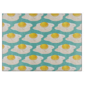 Quirky Fried Egg Graphic Pattern op Blauwgroen Snijplank (Voorkant)