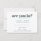 Quirky Fun Wedding RSVP | 70s Typografie Aankondiging (Voorkant)