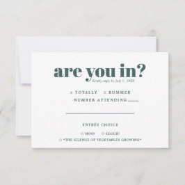 Quirky Fun Wedding RSVP | 70s Typografie Aankondiging