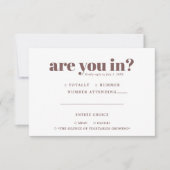 Quirky Fun Wedding RSVP | 70s Typografie Aankondiging (Voorkant)