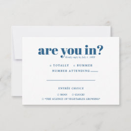 Quirky Fun Wedding RSVP | 70s Typografie Aankondiging