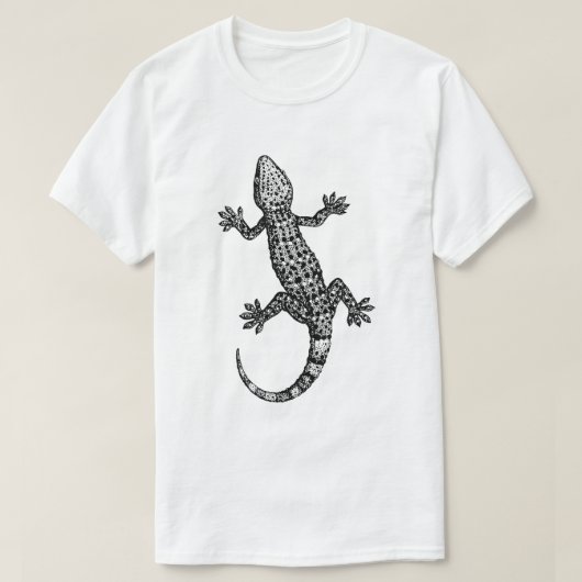 QUIRKY GECKO ONTWERPILLUSTRATIE T-SHIRT (Design voorkant)