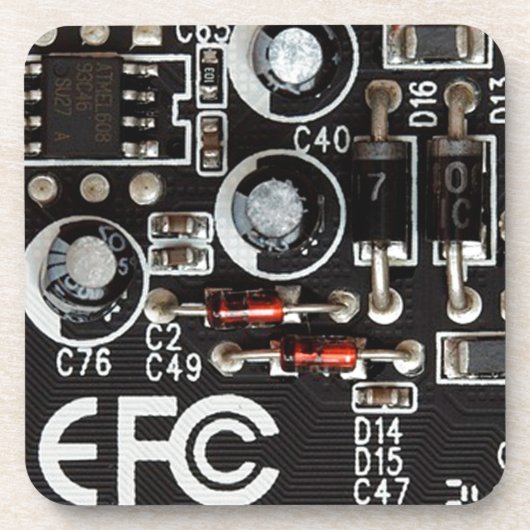 Quirky Geeks Circuit Board Grafisch Onderzetter (Voorkant)