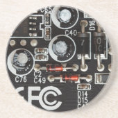 Quirky Geeks Circuit Board Grafisch Zandsteen Onderzetter (Voorkant)