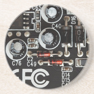 Quirky Geeks Circuit Board Grafisch Zandsteen Onderzetter