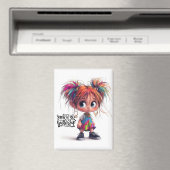 Quirky Girl Buttercup Magnet (Insitu (Vaatwasser))