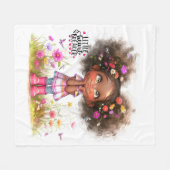 Quirky Girl Little Heartbreaker Fleece Deken (Voorkant (Horizontaal))