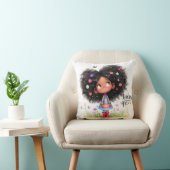 Quirky Girl Vriendelijkheid Sierkussen (Stoel)