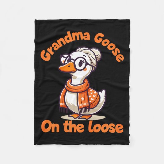 Quirky Goose Creations Funny Grandma Goose On The  Fleece Deken (Voorkant)