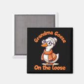 Quirky Goose Creations Funny Grandma Goose On The  Magneet (Voorkant / Achterkant)