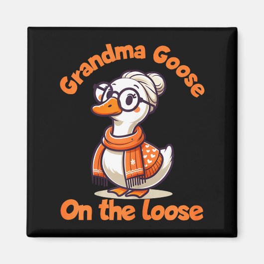 Quirky Goose Creations Funny Grandma Goose On The  Magneet (Voorkant)