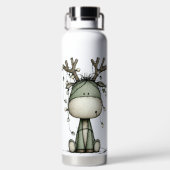 QUIRKY GREEN HOLIDAY CHRISTMAS REINDEER AND LIGHTS WATERFLES (Achterkant)