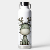 QUIRKY GREEN HOLIDAY CHRISTMAS REINDEER AND LIGHTS WATERFLES (Voorkant)