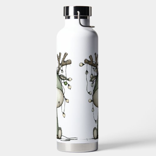 QUIRKY GREEN HOLIDAY CHRISTMAS REINDEER AND LIGHTS WATERFLES (Links)