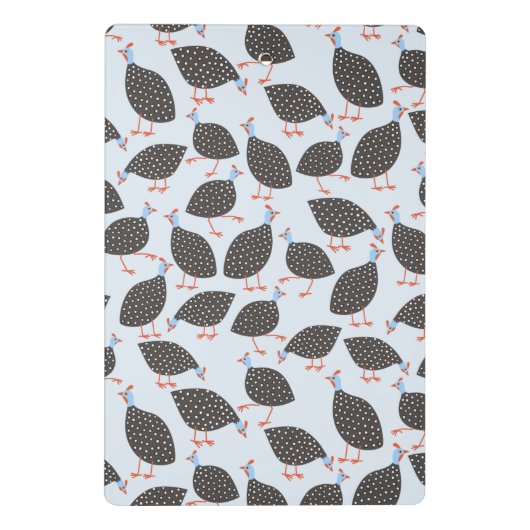 Quirky Guinea Fowl Bird Pattern Mini Klembord (Achterkant)