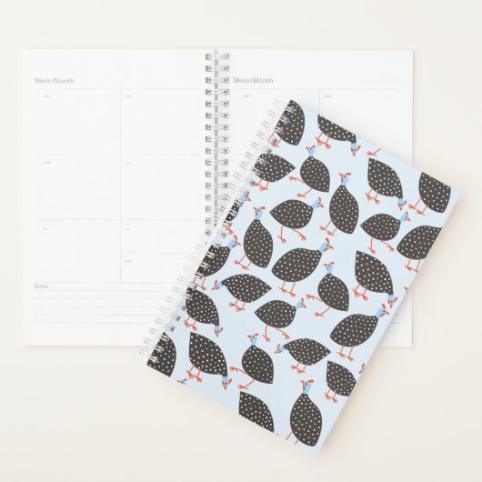 Quirky Guinea Fowl Bird Pattern Planner (Display)