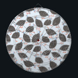 Quirky Guinee Fowl Pattern Dartbord<br><div class="desc">Een leuke kudde van Guinee houdt op een bleke blauwe achtergrond om je te laten glimlachen.</div>