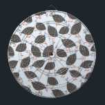 Quirky Guinee Fowl Pattern Dartbord<br><div class="desc">Een leuke kudde van Guinee houdt op een bleke blauwe achtergrond om je te laten glimlachen.</div>