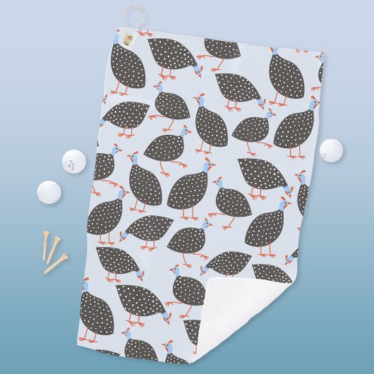 Quirky Guinee Fowl Pattern Golfhanddoek