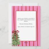 Quirky Hand Drawn Bold Retro Pink Photo Christmas Feestdagenkaart (Achterkant)