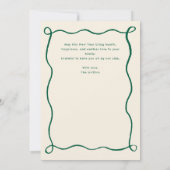 Quirky Hand-Drawn Doodles New Year Photo Green Feestdagenkaart (Achterkant)