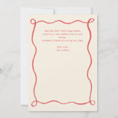 Quirky Hand-Drawn Doodles New Year Photo Red Feestdagenkaart (Achterkant)